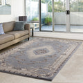 Tabriz Collection Grey Beige Area Rug