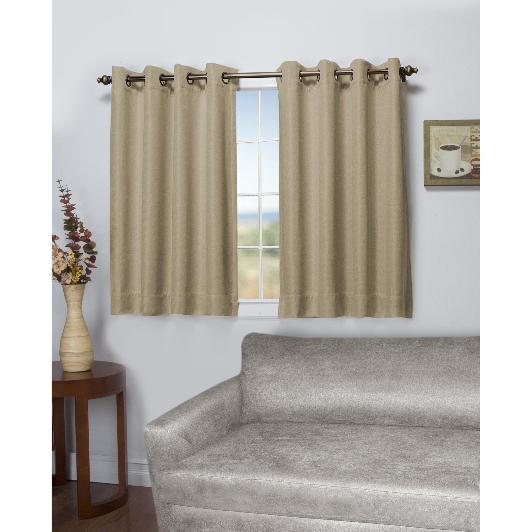 Tacoma Double Blackout Grommet Curtain Panel Short Length
