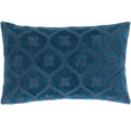Talan Velvet Damask Embroidered Lumbar Throw Pillow