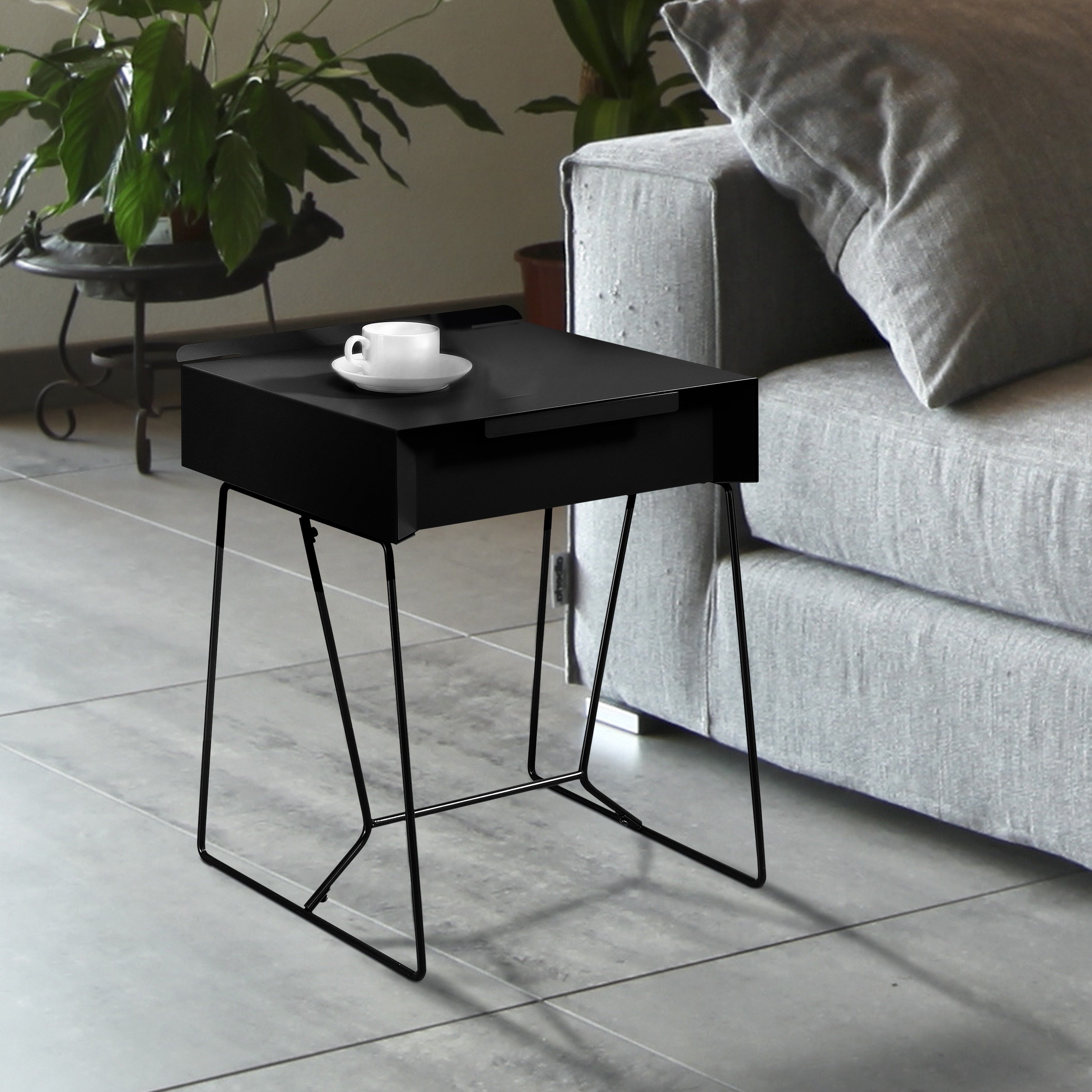 Furniture Of America Talen Mid Century Modern 1 Drawer Side Table