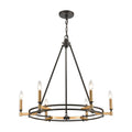 Talia 29 Inch Wide 6 Light Chandelier In Oil Rubbed Bronze 29In W