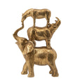 Talia Decorative Stacking Animals Lifelike Detailed Gold Resin 14 Inch
