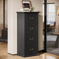 Tall 4 Drawer File Cabinet Vertical Wood Filing Cabinet For A4 Letter Legal Size File Storage Printer Stand For Home Office