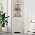 Tall Corner Cabinet Storage Cabinet With Doors Beige Side Cabinet Display Cabinet Base Cabinet Accent Cabinet