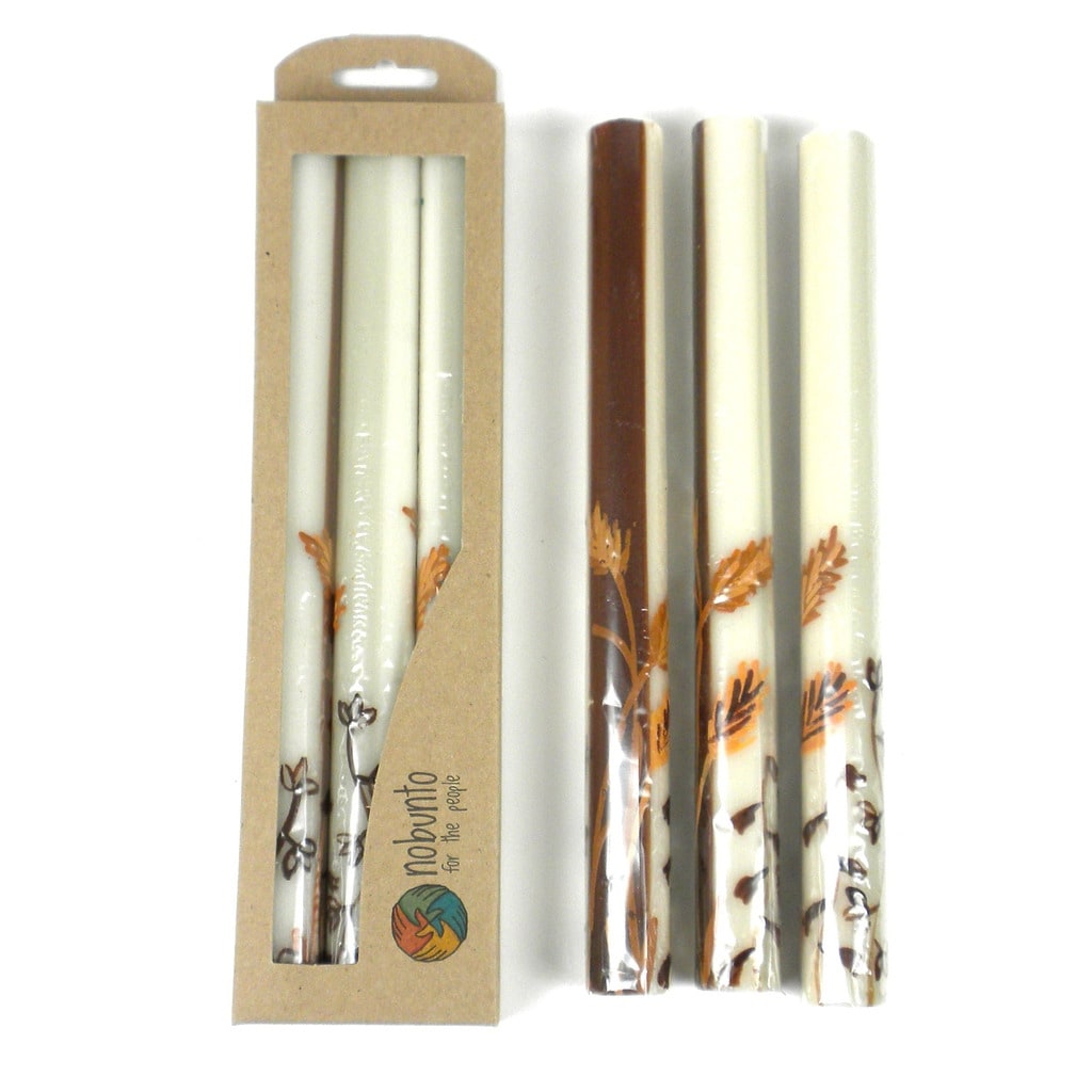 Tall Hand Painted Candles Three In Box Kiwanja Design South Africa
