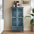 Tall Storage Cabinet Side Cabinet With Drawer Antique Blue Decorative Cabinet Hallway Cabinet Entryway Cabinet
