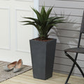 Tapered Stone Finish Tall Planter
