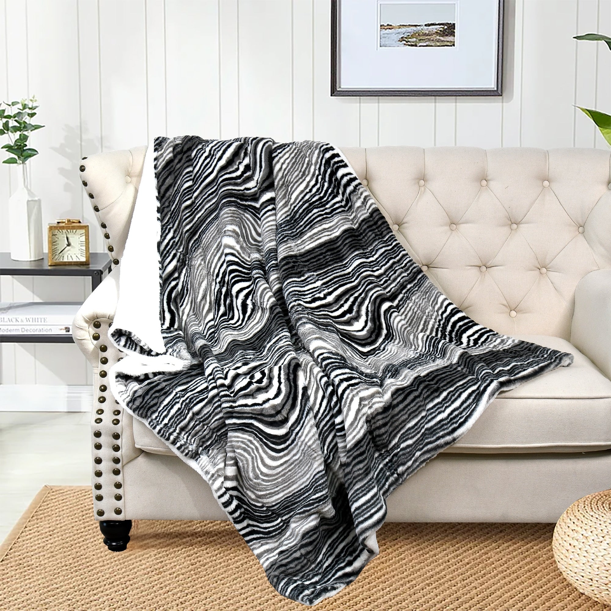 Tallulah Fauxfur Reversible Sherpa Throw