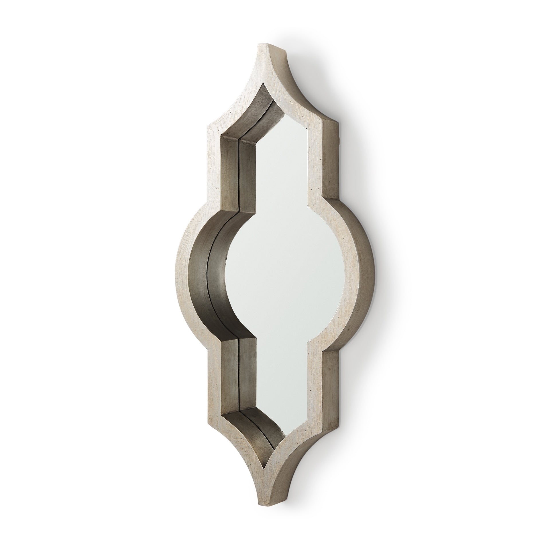 Mercana Tamanar I Natural Wood Finish Metal Mirror