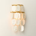 Terese Aged Brass Capiz Pendant Light 24in