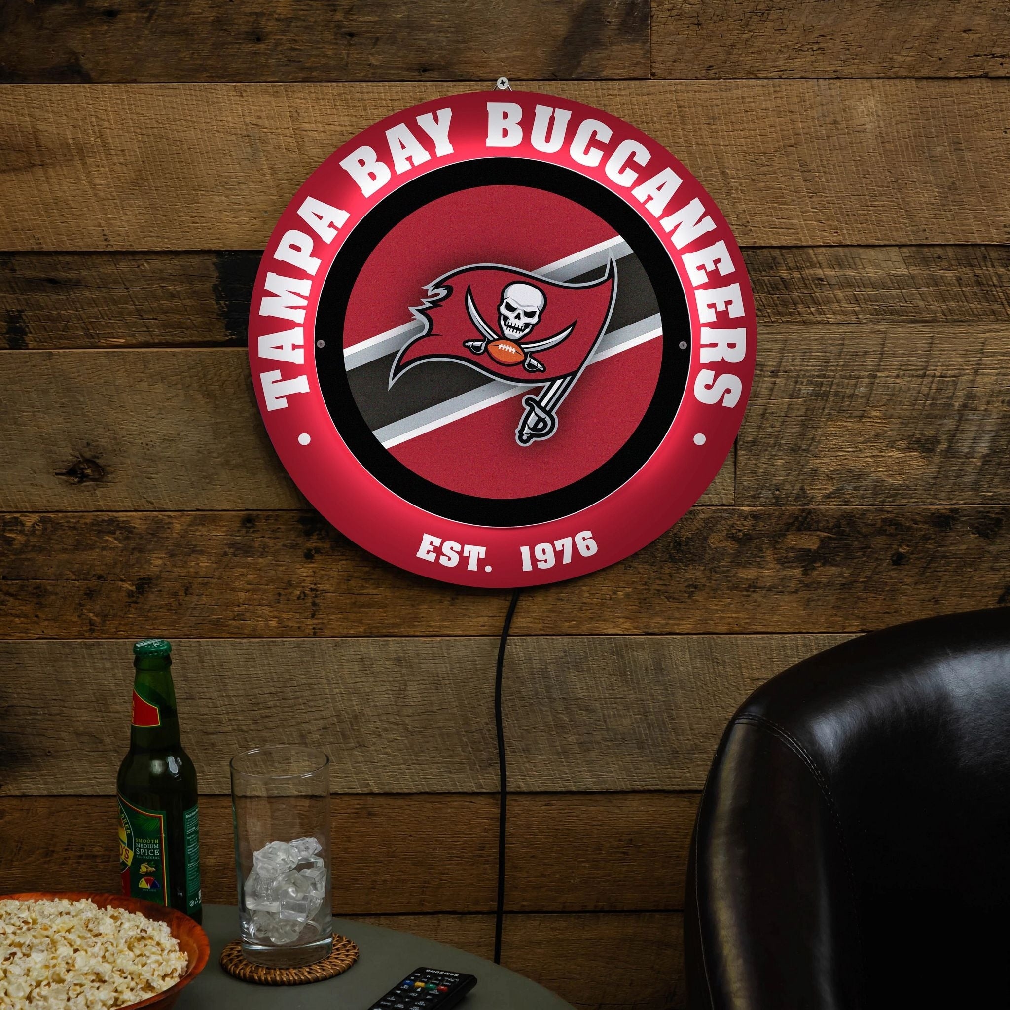 Tampa Bay Buccaneers Led Metal Lit Wall Sign Decor