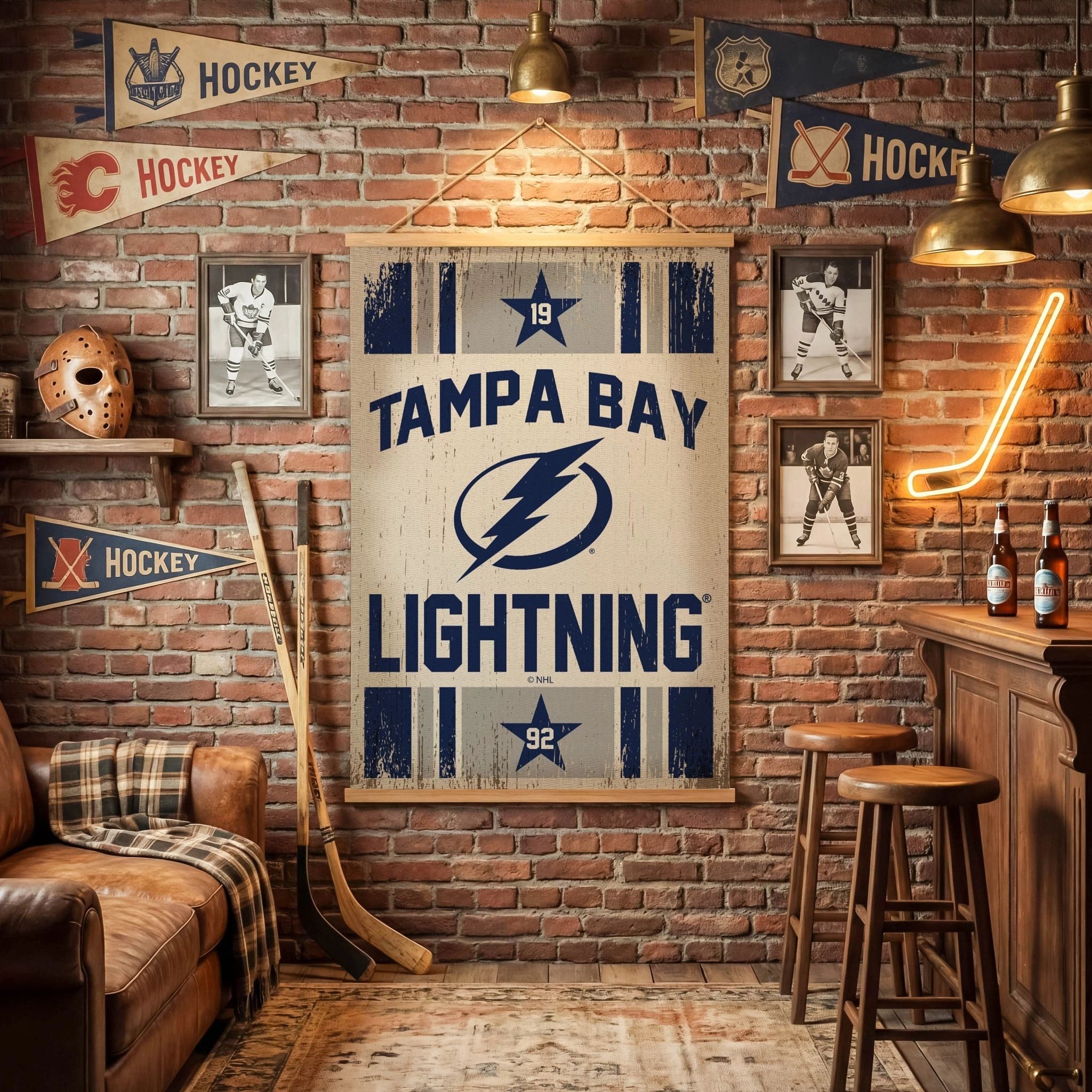 Tampa Bay Lightning Canvas Wall Tapestry
