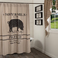 Vhc Sawyer Mill Farmhouse Country Bath Pig Stenciled Shower Curtain