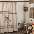 Tan Farmhouse Holiday Decor Vhc Sawyer Mill Corn Feed Shower Curtain Rod Pocket Cotton Graphic Print Stenciled Chambray