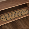 Primitive Flooring Prim Grove Stars Border Tan Jute Oval Stair Tread 8.5 X 23