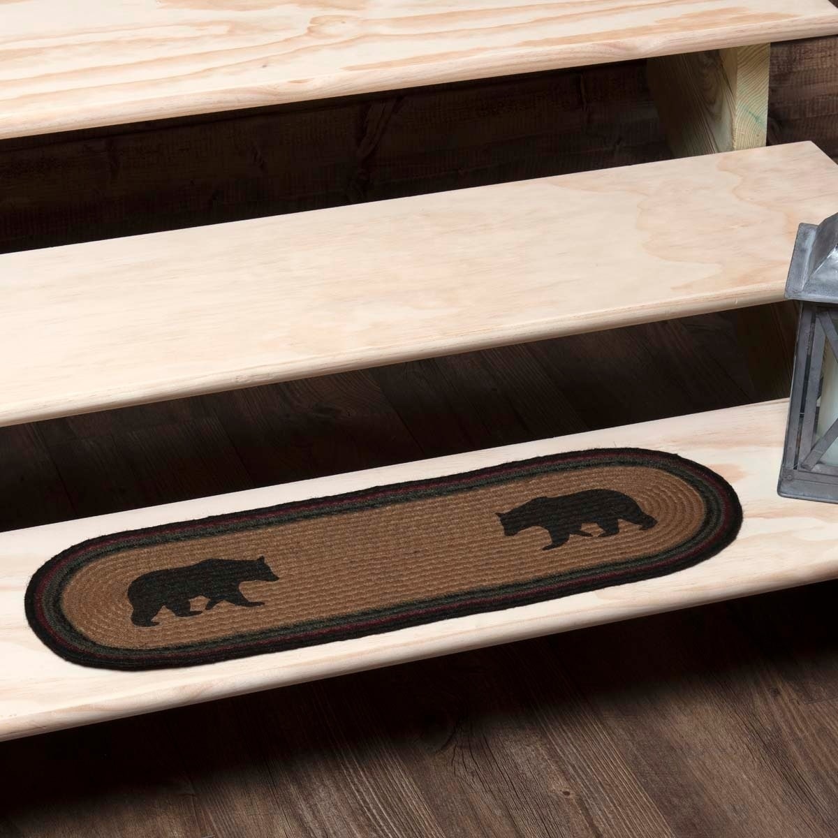 Wyatt Bear Oval Jute Stair Tread 8.5 X 27