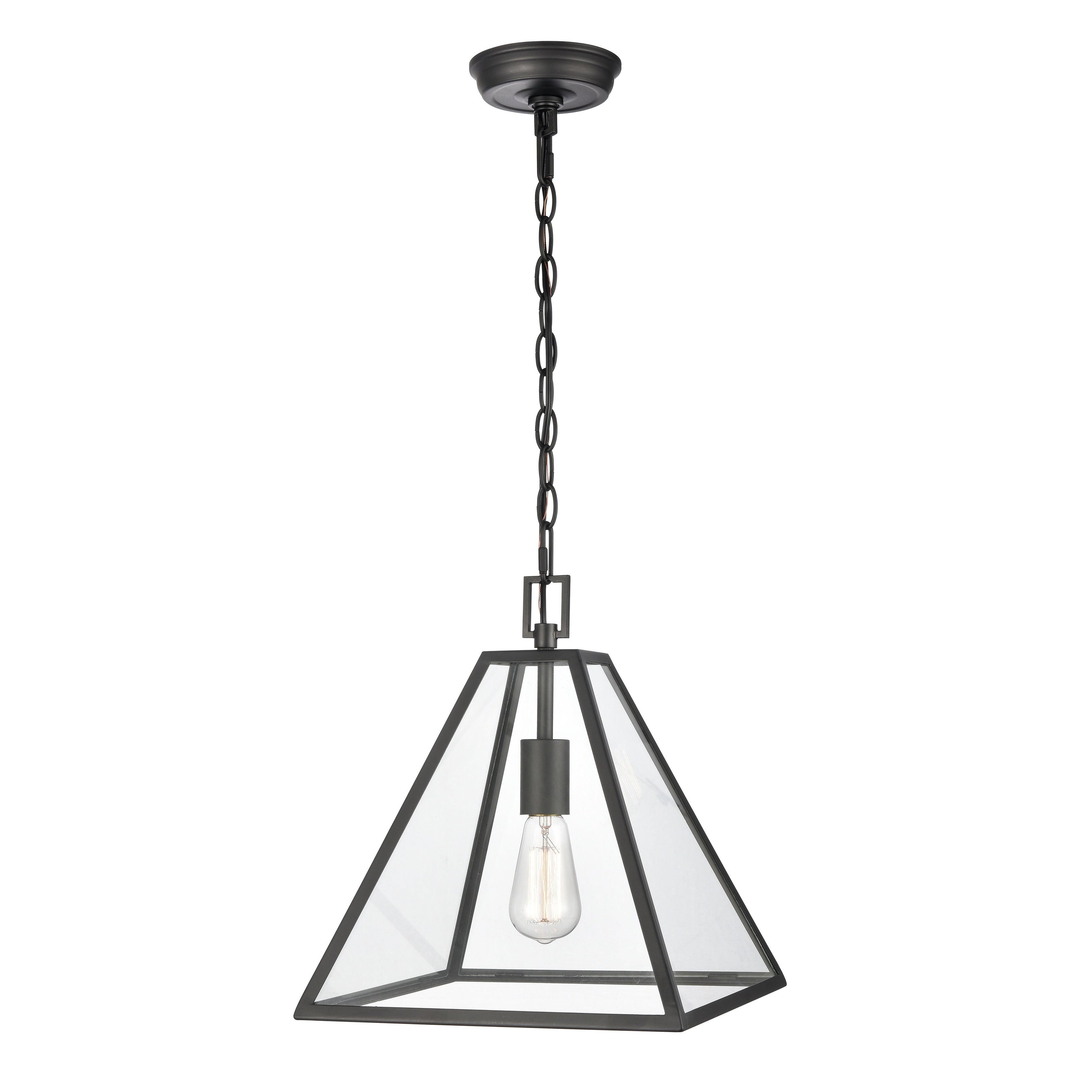 Tangent 12 Inch Wide 1 Light Pendant In Matte Black