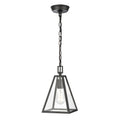 Tangent 7 Inch Wide 1 Light Mini Pendant In Matte Black 7In W X 7In D X 12In H