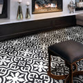 Tanger In Black And White Handmade 8X8 In Moroccan Tiles Pack 12