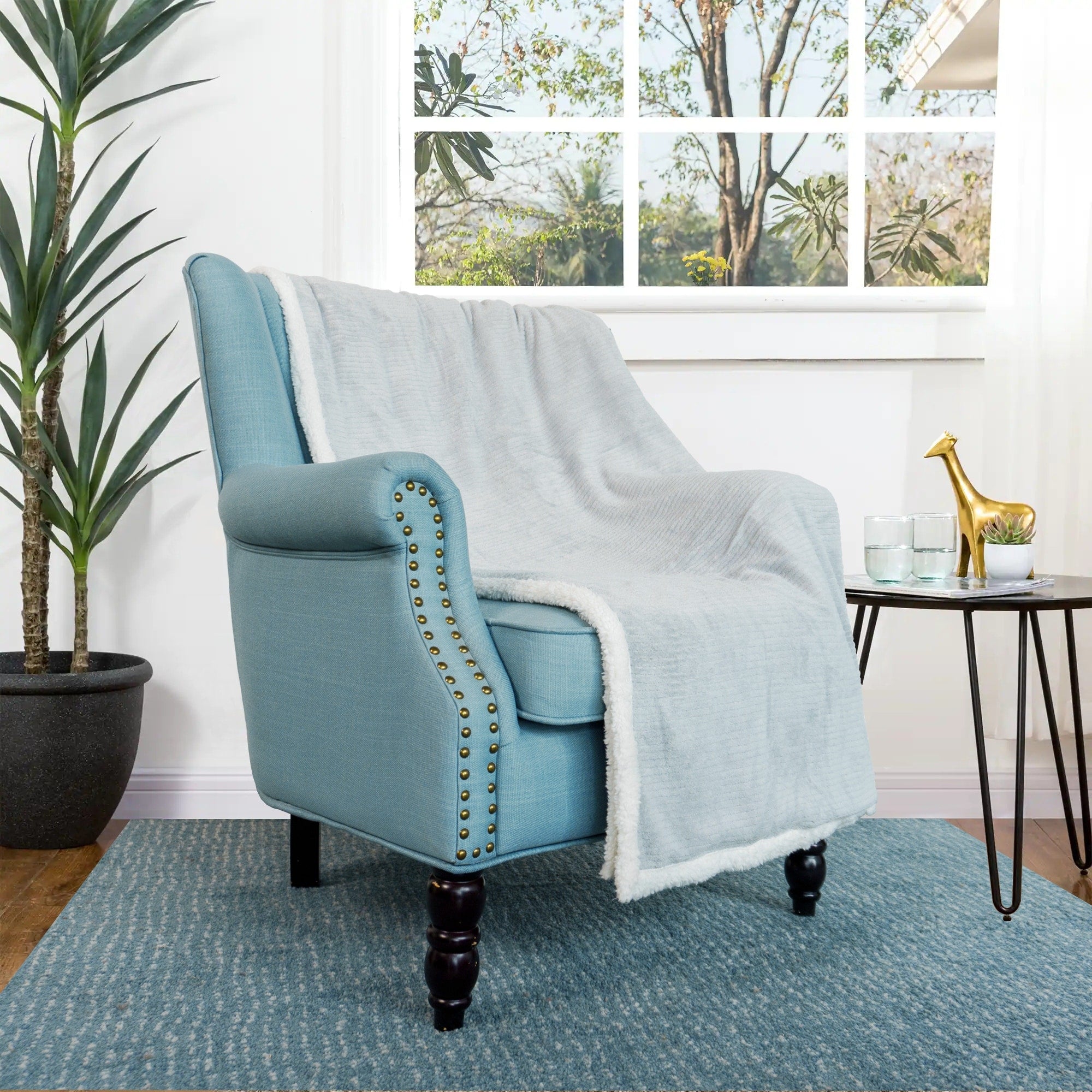 Boon Tangier Ultra Soft Sherpa Bed Sofa Couch Throw Blanket 60 X 70