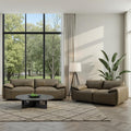 Tanner Top Grain Leather Loveseat Sofa Or Living Room Set With Padded Arms