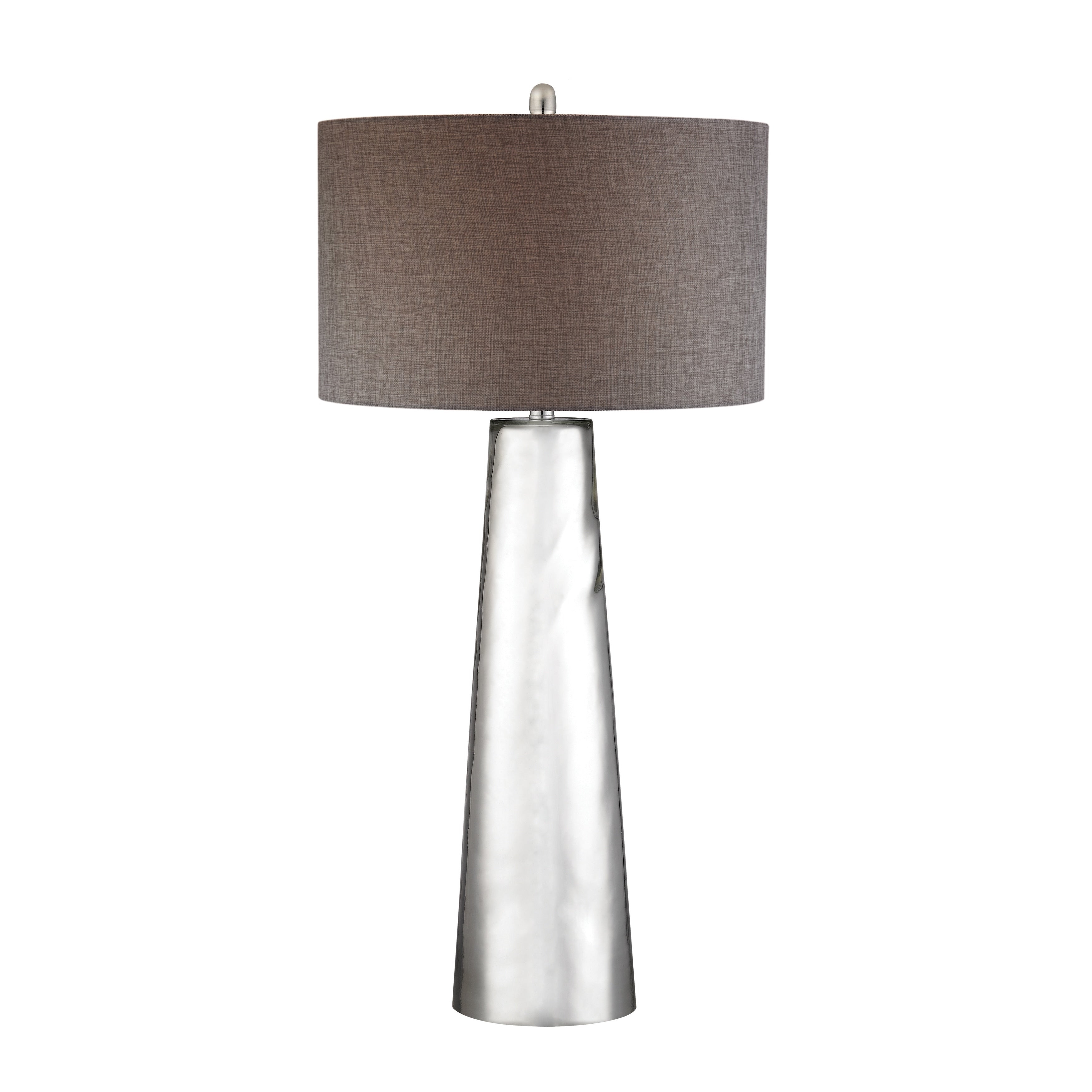 Tapered Cylinder 37.5 High 1 Light Table Lamp Silver Mercury