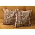 Blazing Needles Tapestry Corded Hieroglyph Throw Pillows Set Of 2