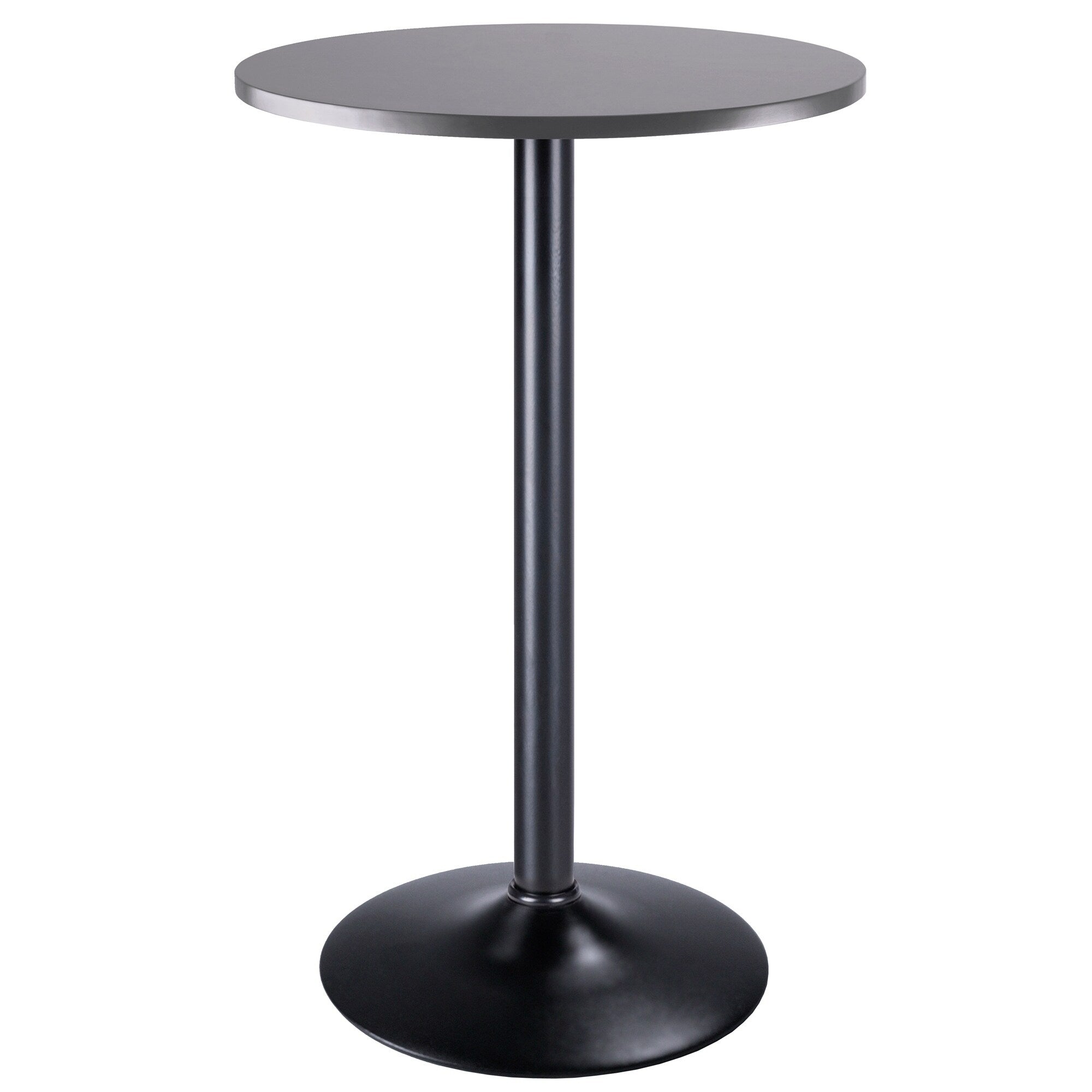 Tarah Pub Table Bar Height Black Slate Gray Finish