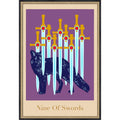 Tarot 9 Of Swords Poster By Alina Shulhouskaya Framed Mounted Canvas Wall Art Print