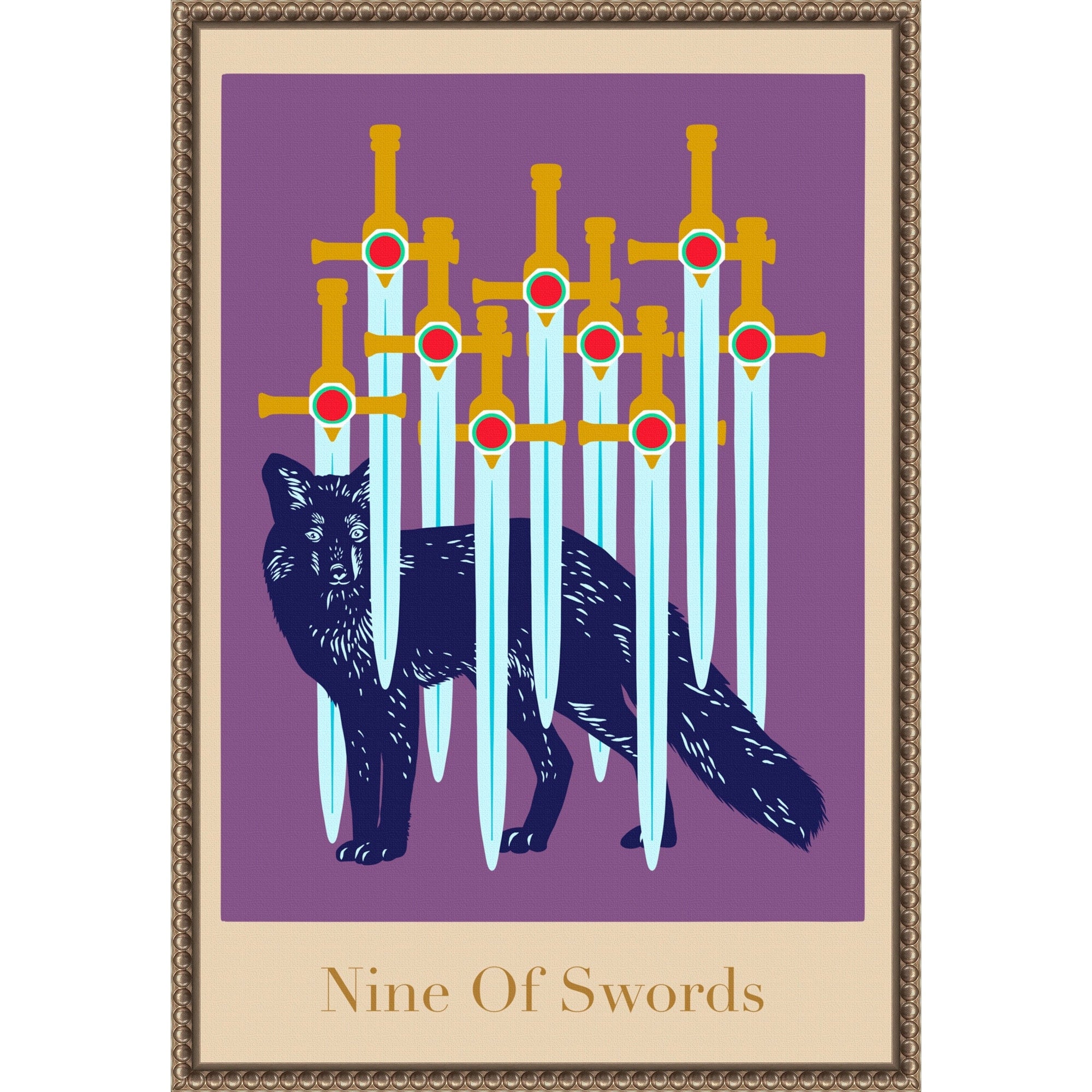 Tarot Card Poster By Alina Shulhouskaya Framed Canvas Wall Art