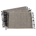 Tassel Design Jute And Cotton Table Mats Set Of 4