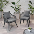 Tatiana Outdoor Wicker Club Chairs With Cushions Set Of 2 By Christopher Knight Home