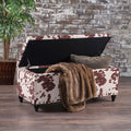 Tatiana Velvet Cow Print Storage Ottoman Bench By Christopher Knight Home