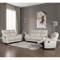 Taupe Finish Sofa Set Recliner Padded Arms Sofa Loveseat Chair