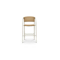 Tavera Outdoor Bar Stool Hand Woven Hdpe Wicker Powder Coated Steel Frame Dark Brown