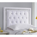 Tavira Allure College Headboard White With Silver Crystal Border