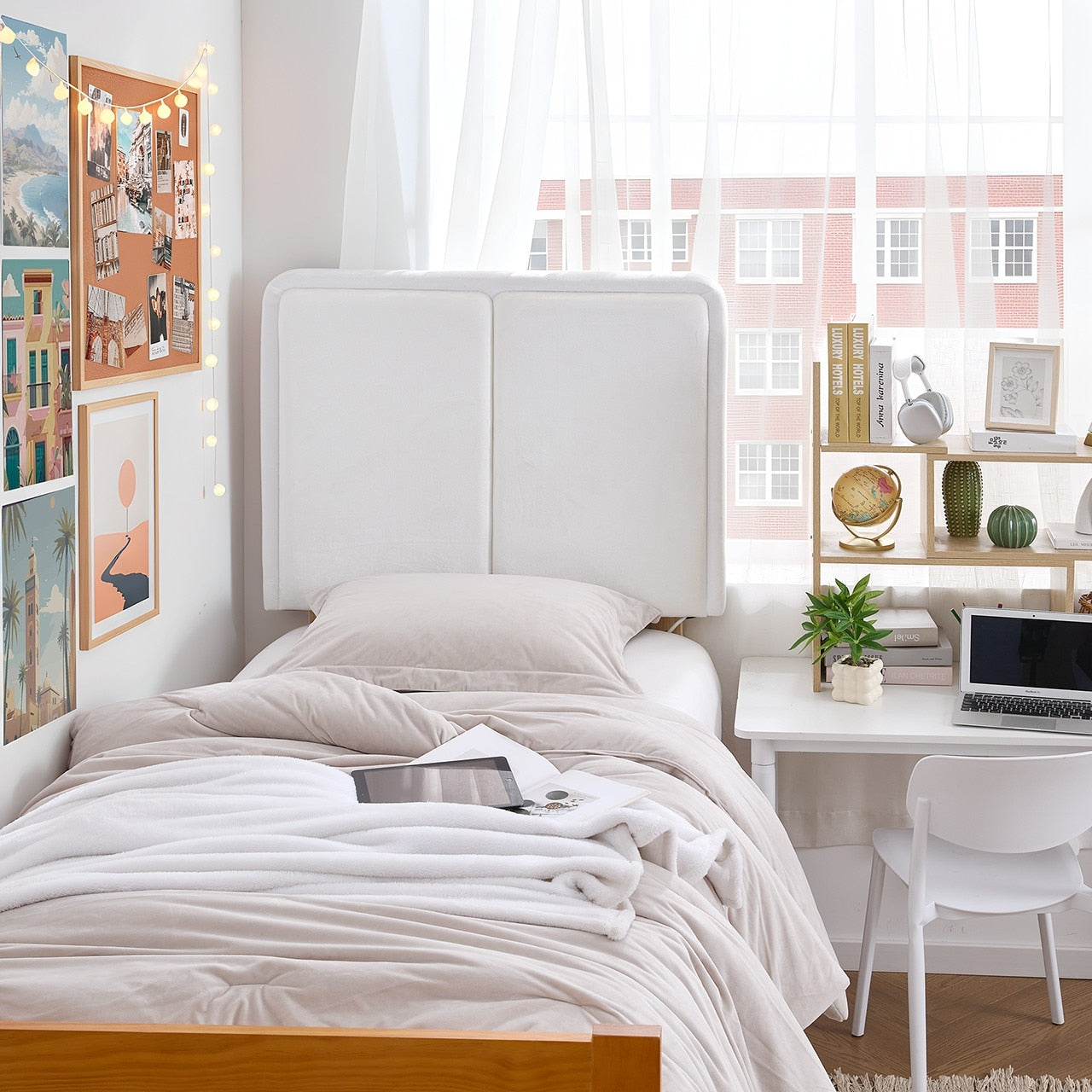 Tavira Allure Outlet College Dorm Headboard Simple Style White