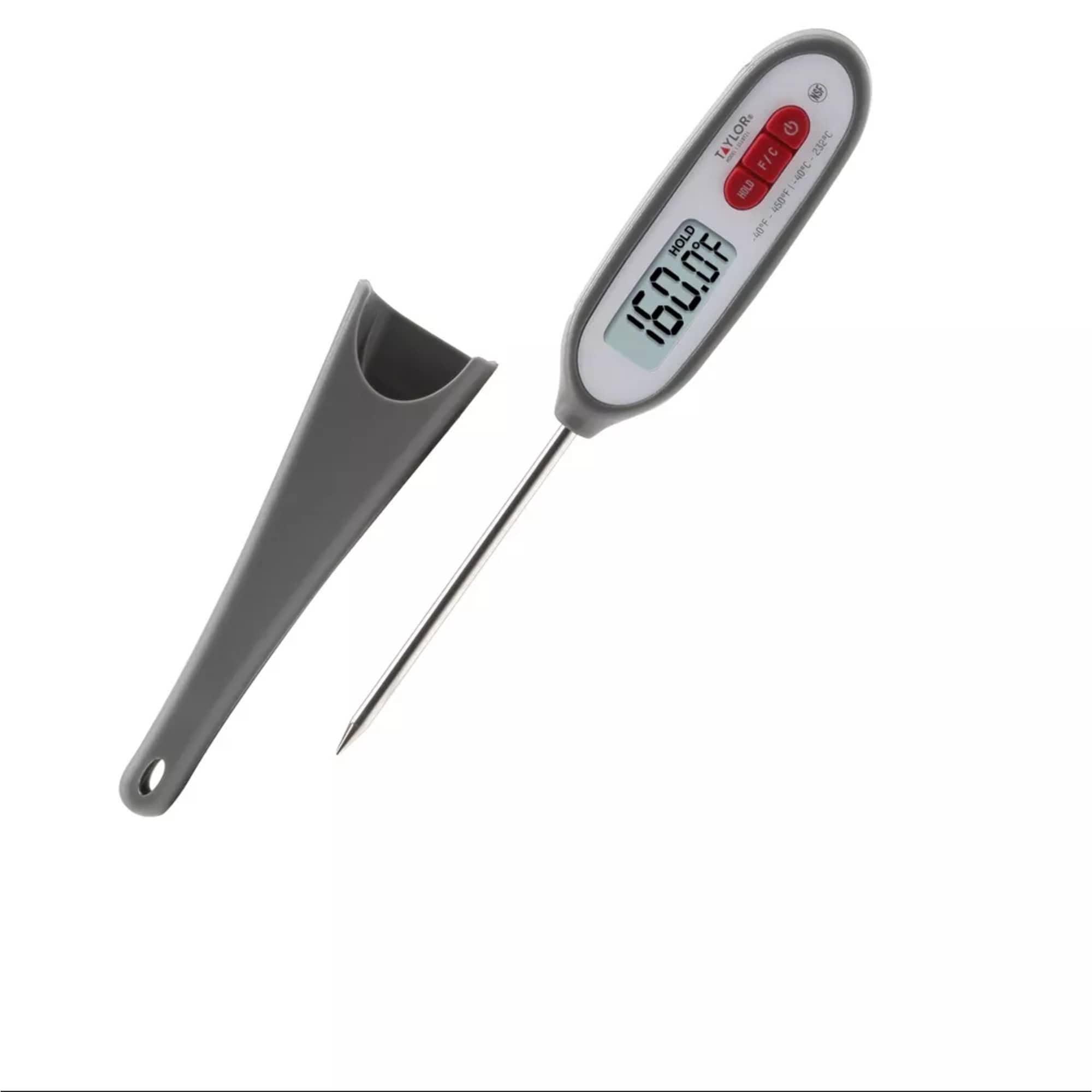 Taylor Compact Instant Read Pen Style Digital Kitchen Meat Thermometer 7.06 H