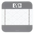 Taylor Digital Glass Body Composition Scale With Moroccan Frosted Design Clear Gray