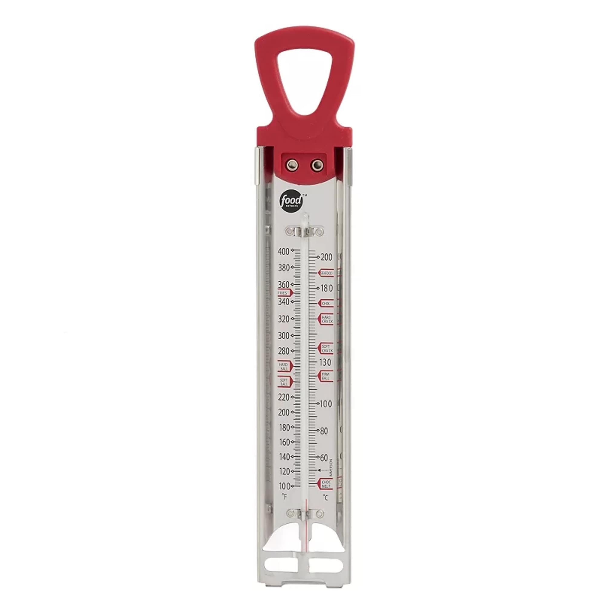 Taylor Food Network Stainless Steel Candy Deep Fry Thermometer Red