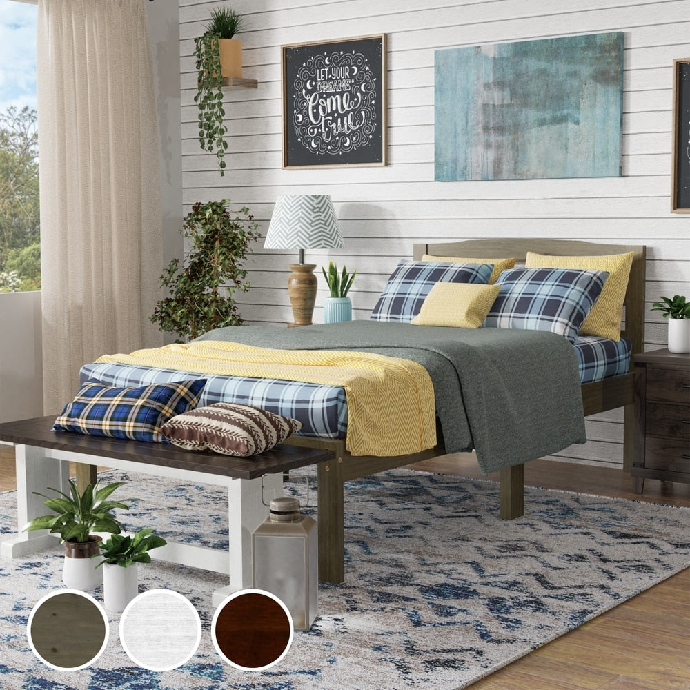 Fatima Rustic Twin Size Platform Bed By Foa