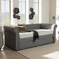 Taylor Olive Cattail Upholstered Trundle Daybed