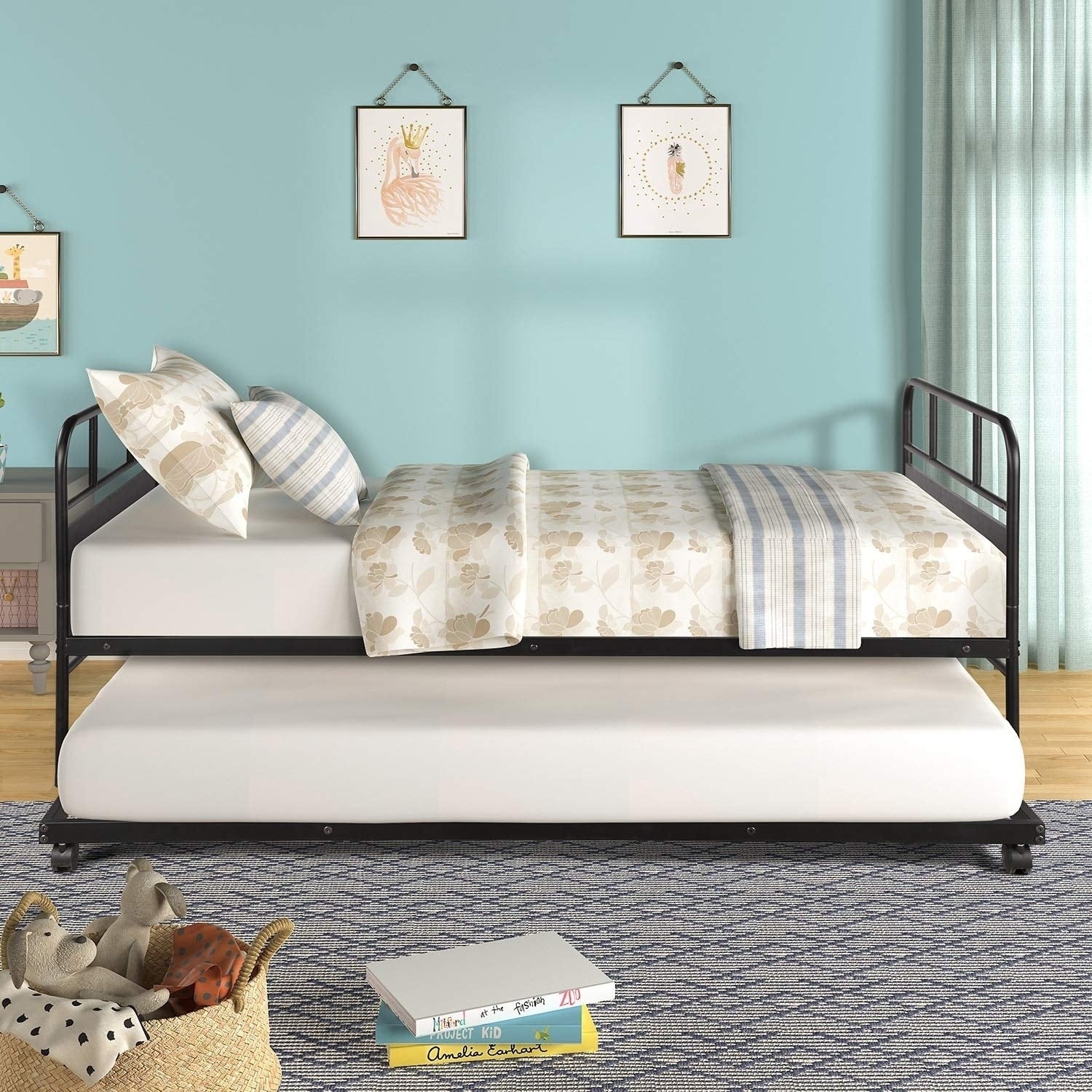 Taylor Olive Engelmann Twin Size Metal Daybed With Trundle