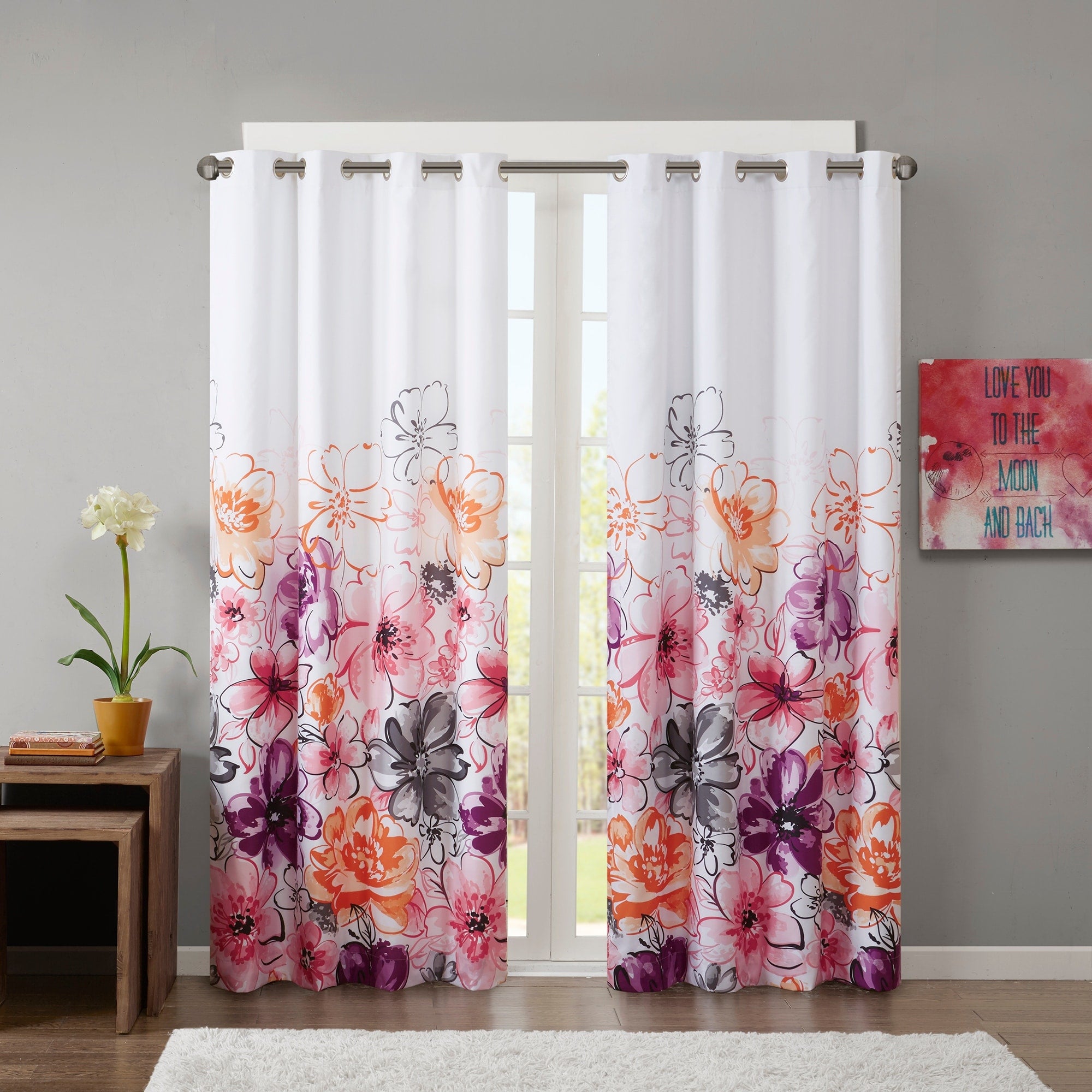 Taylor Olive Harris Printed Lined Blackout Winow Curtain
