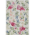 Taylor Olive Millia Pink Flamingo Handmade Rug