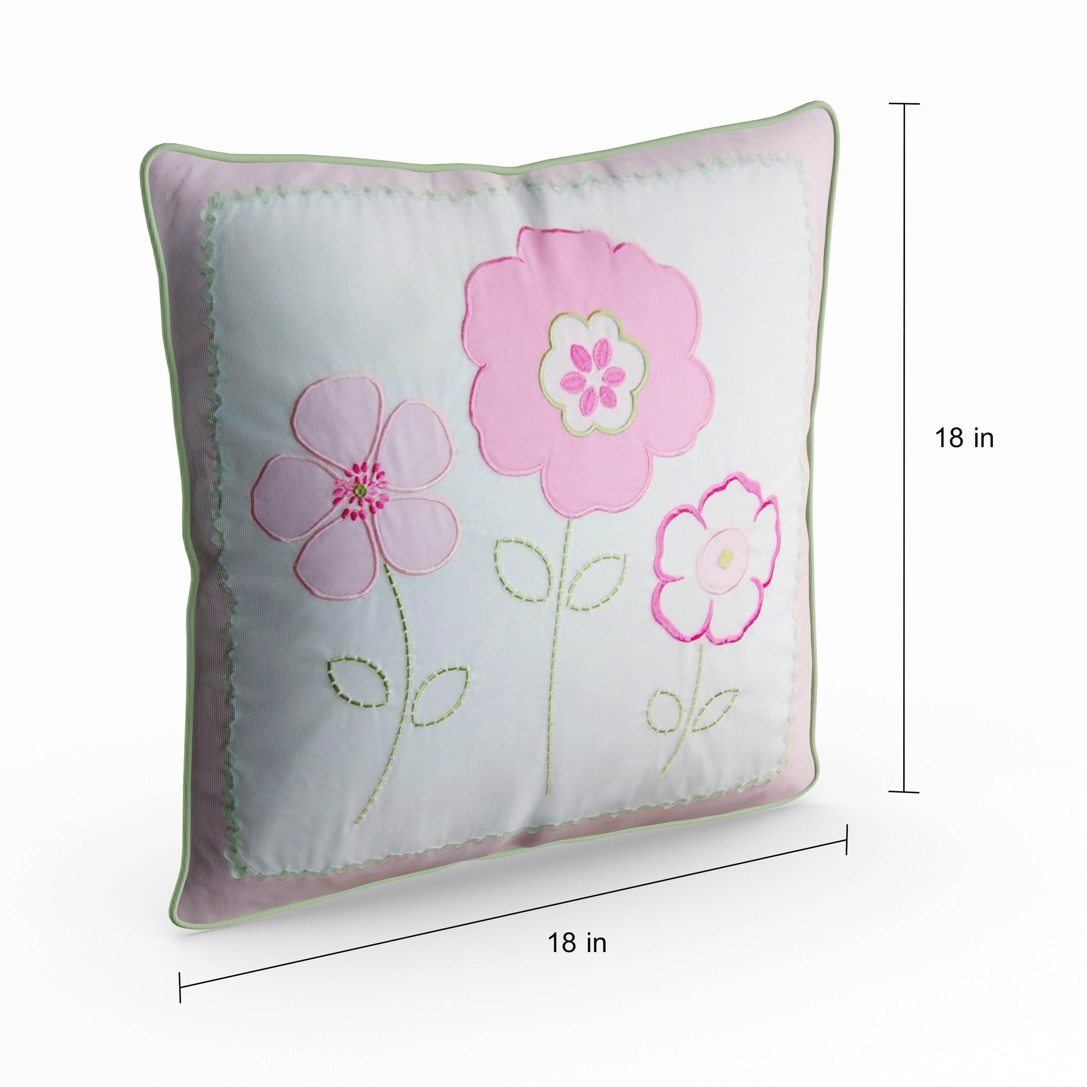 Taylor Olive Sunfish Pastel Floral Decorative Pillow