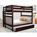 Taylor Olive Trillium Full Over Full Stairway Bunk Bed Full Trundle