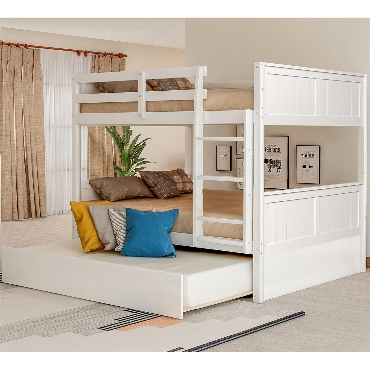 Taylor Olive Vervain Full Over Full Bunk Bed With Trundle