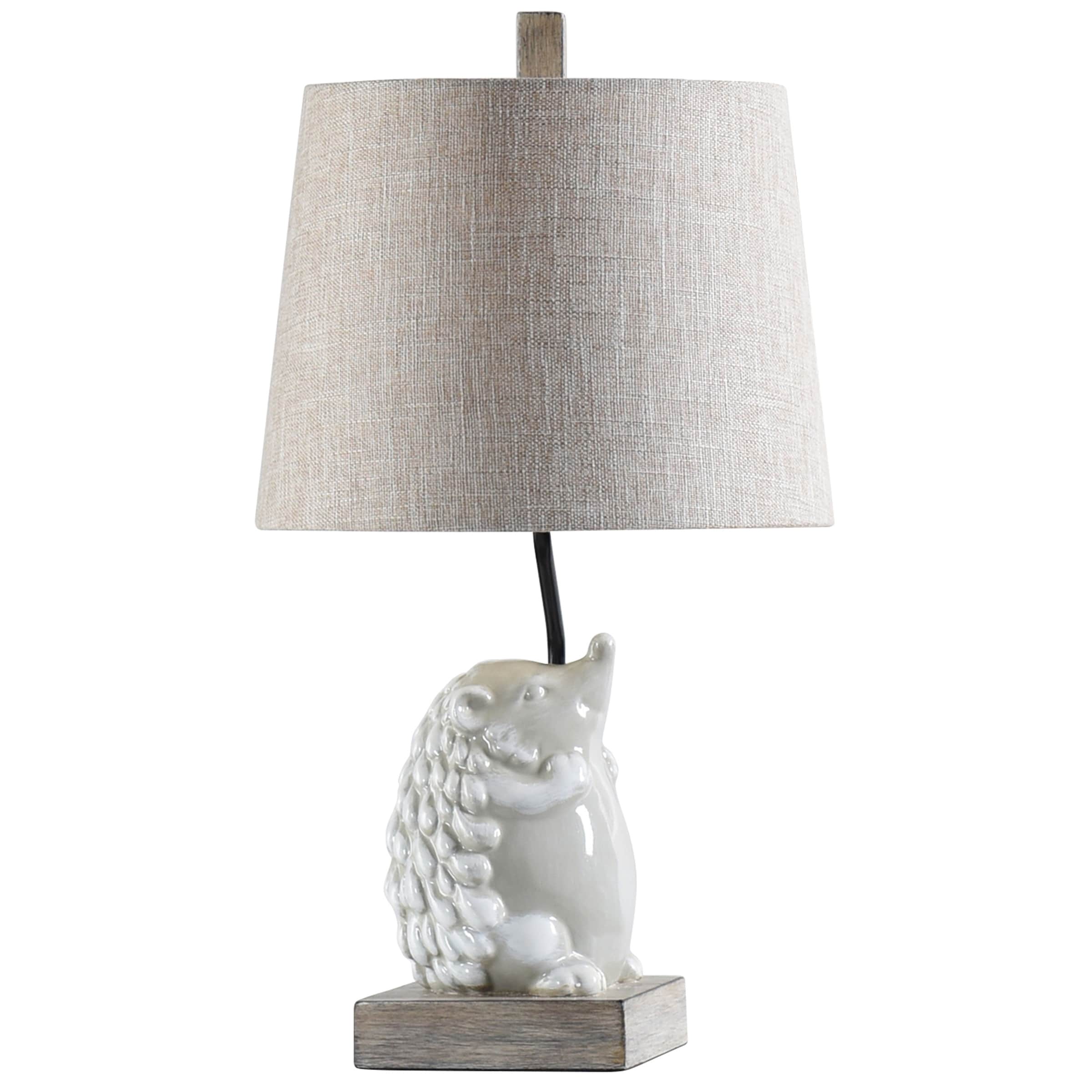 Taylor Olive White Hedgehog Table Lamp