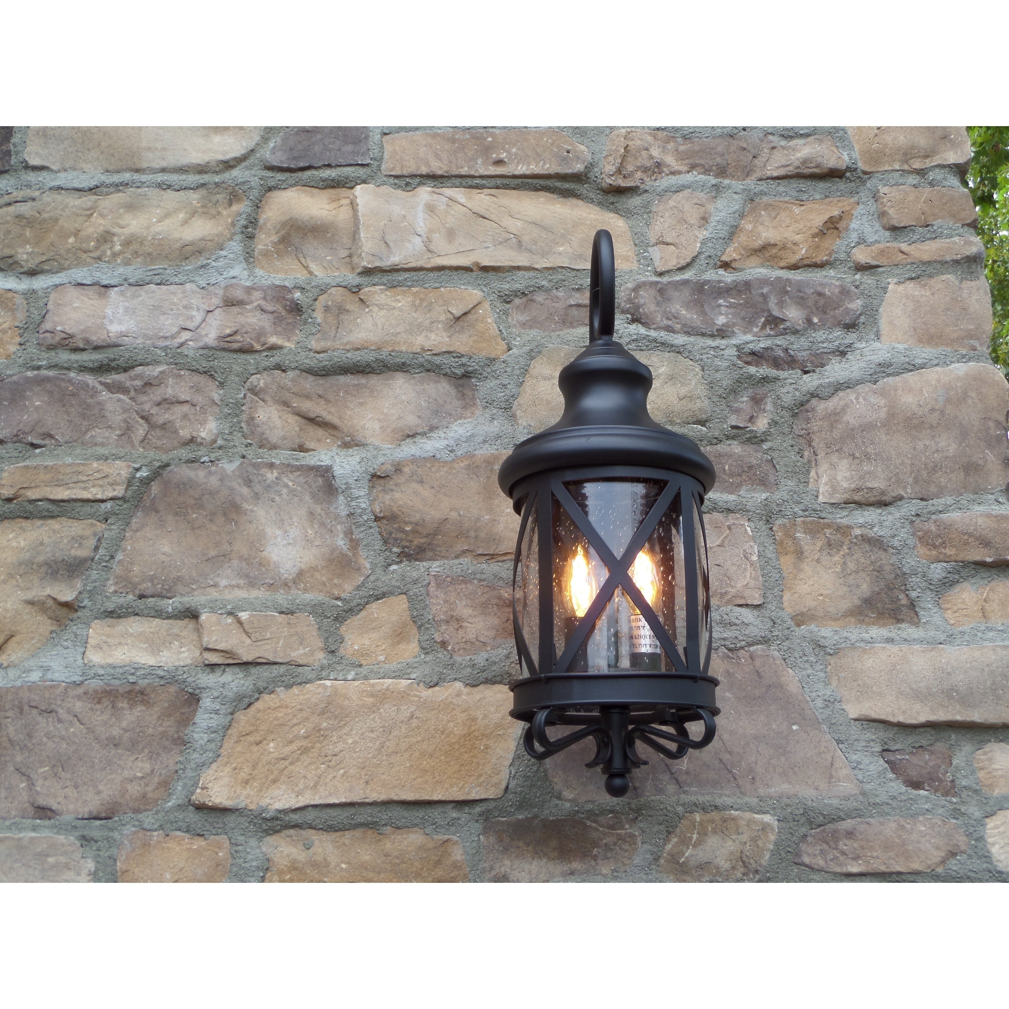 Y Decor Taysom 2 Light Exterior Light In Black